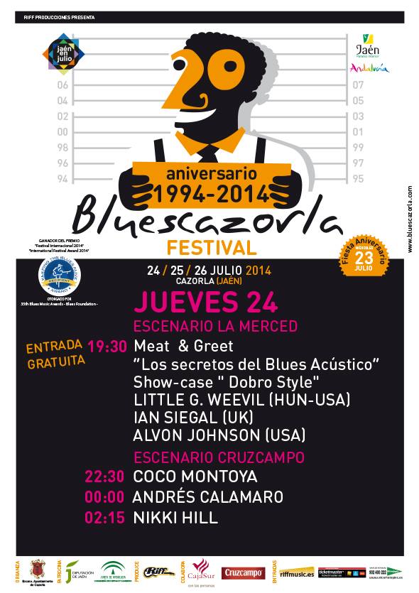 Bluescazorla Festival 2014 – programación jueves día 24
