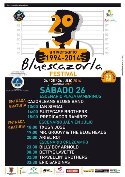Bluescazorla Festival 2014 – programación sábado día 26
