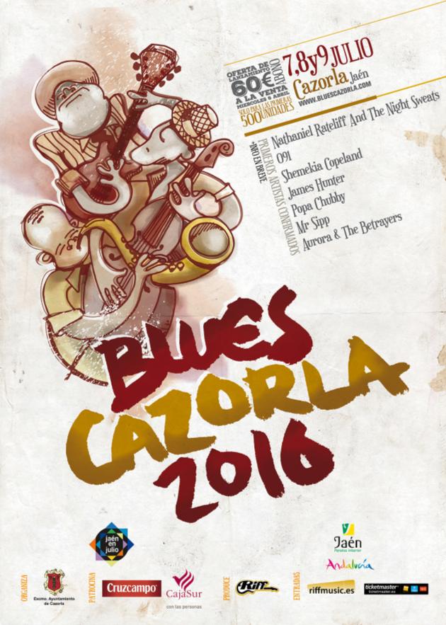 avance de cartel para el Festival de Blues de Cazorla
